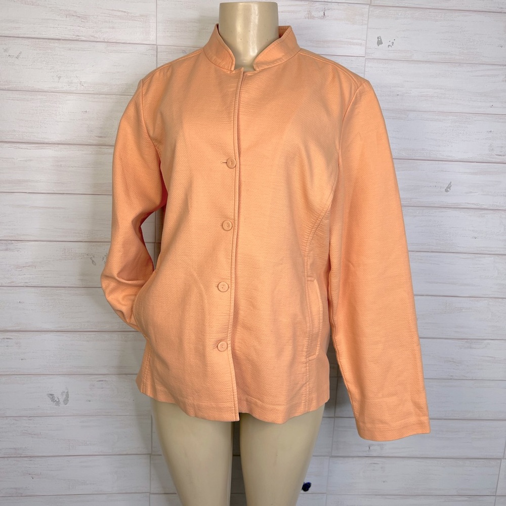 Eileen Fisher Peach Blazer Jacket Size Large